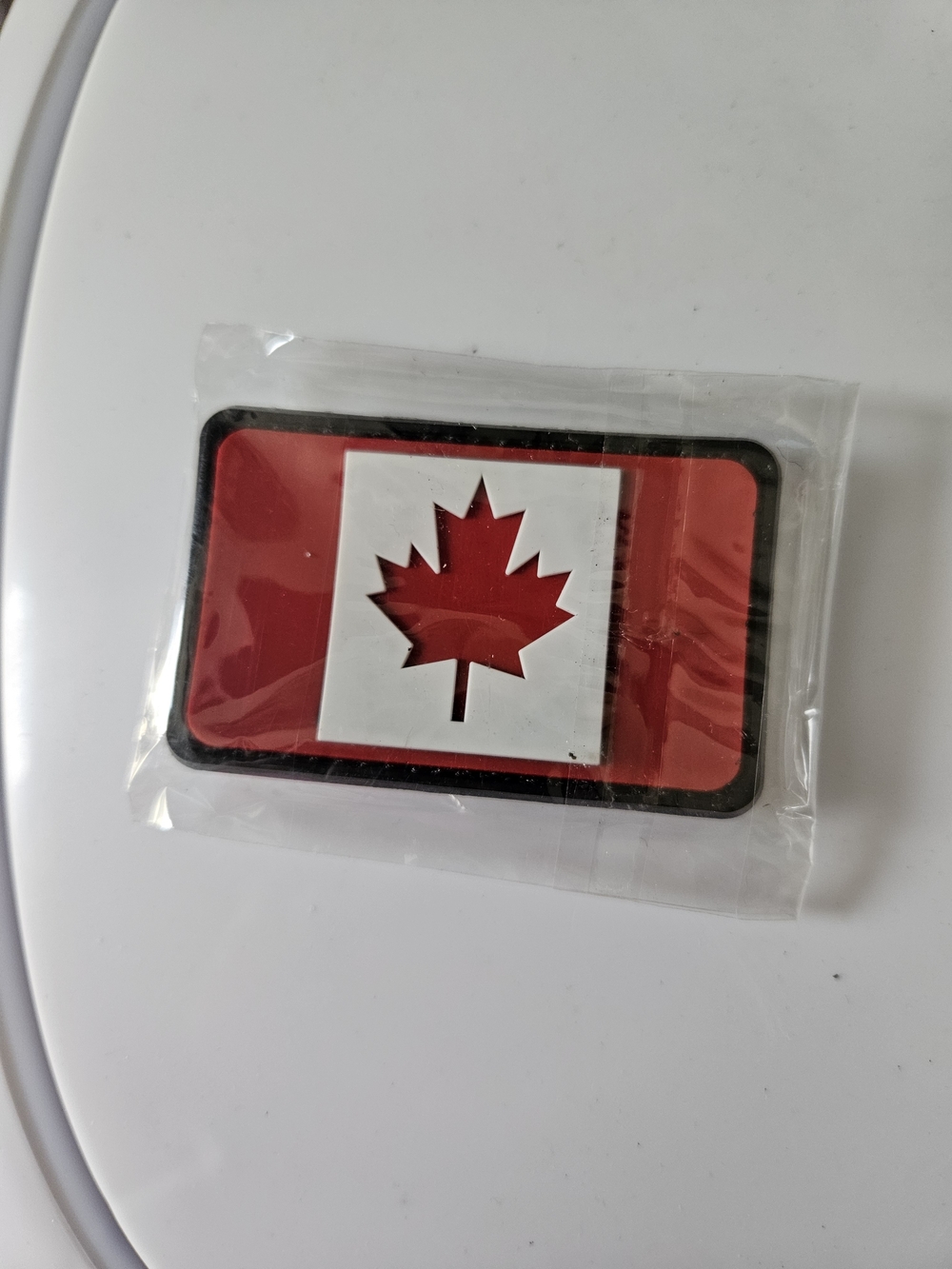 Canadian Maple Leaf PVC Patch - Red & White